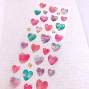 Heart sticker sheet | scrapbook sticker | planner sticker