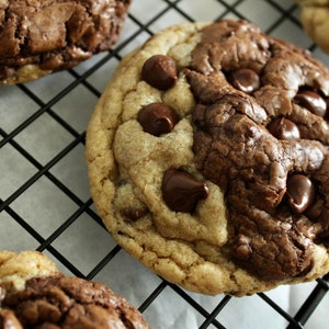 Chocolate Chocolate Chip Cookie Duos, Holiday Gifts, Edible Gifts, Cookie Care Package, Gourmet Gift Basket, Care Package, Christmas