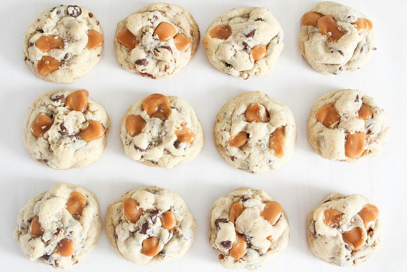 Salted Caramel Chocolate Chip Pecan Cookies Edible Gifts Etsy