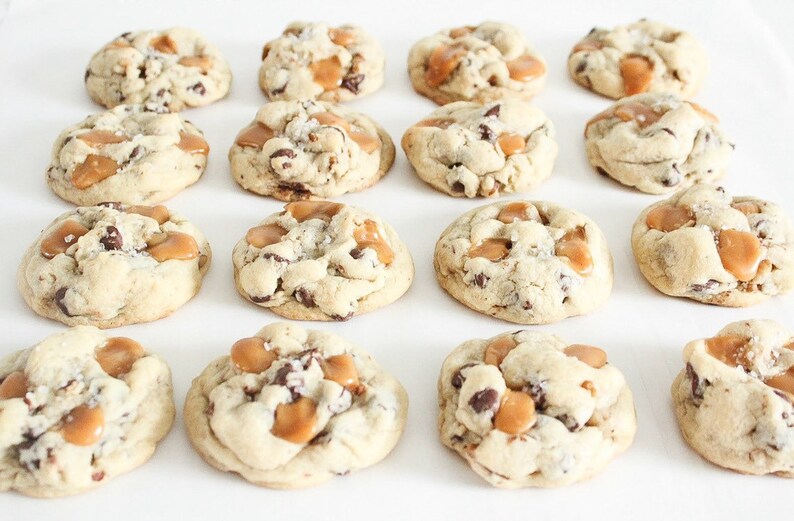 Salted Caramel Chocolate Chip Pecan Cookies Edible Gifts Etsy