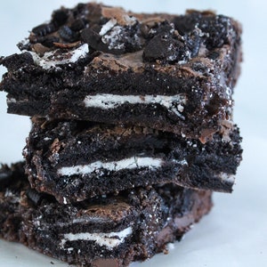 Oreo Stuffed Brownies, Brookies, Edible Gifts, Brownie Care Package, Gourmet Gift Basket, Care Package, Holiday Edible Gift, Christmas