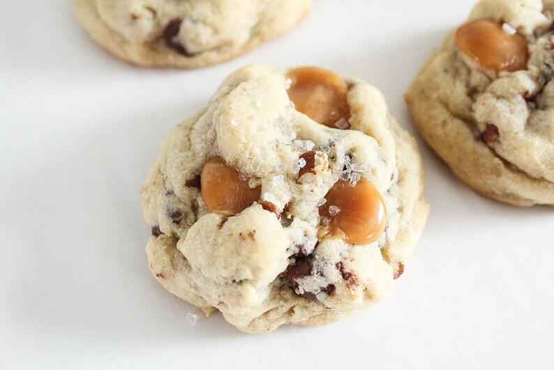 Salted Caramel Chocolate Chip Pecan Cookies Edible Gifts Etsy