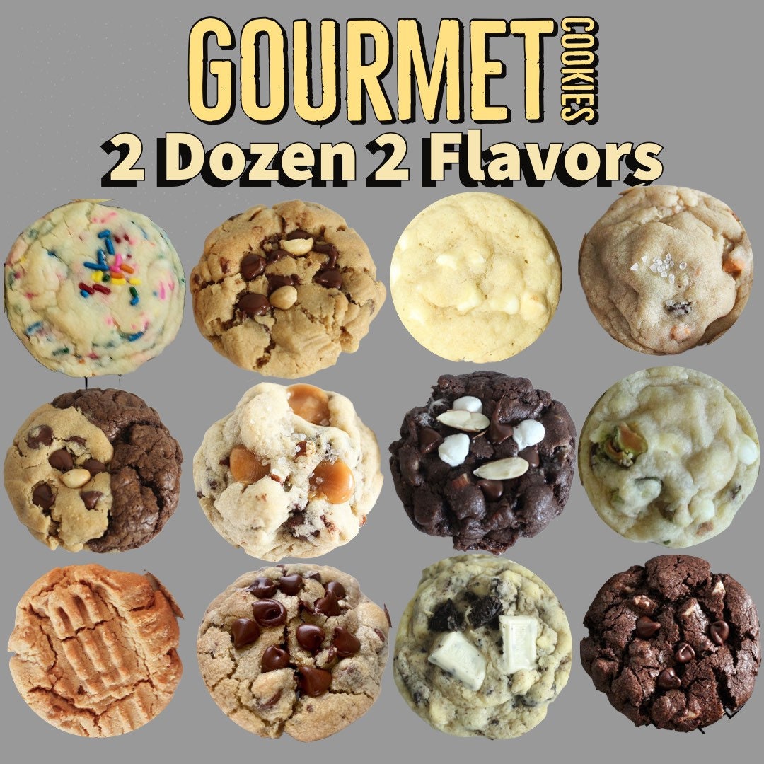 Gourmet Cookies 2 Dozen 2 Flavors Soft Baked Cookies Etsy Italia