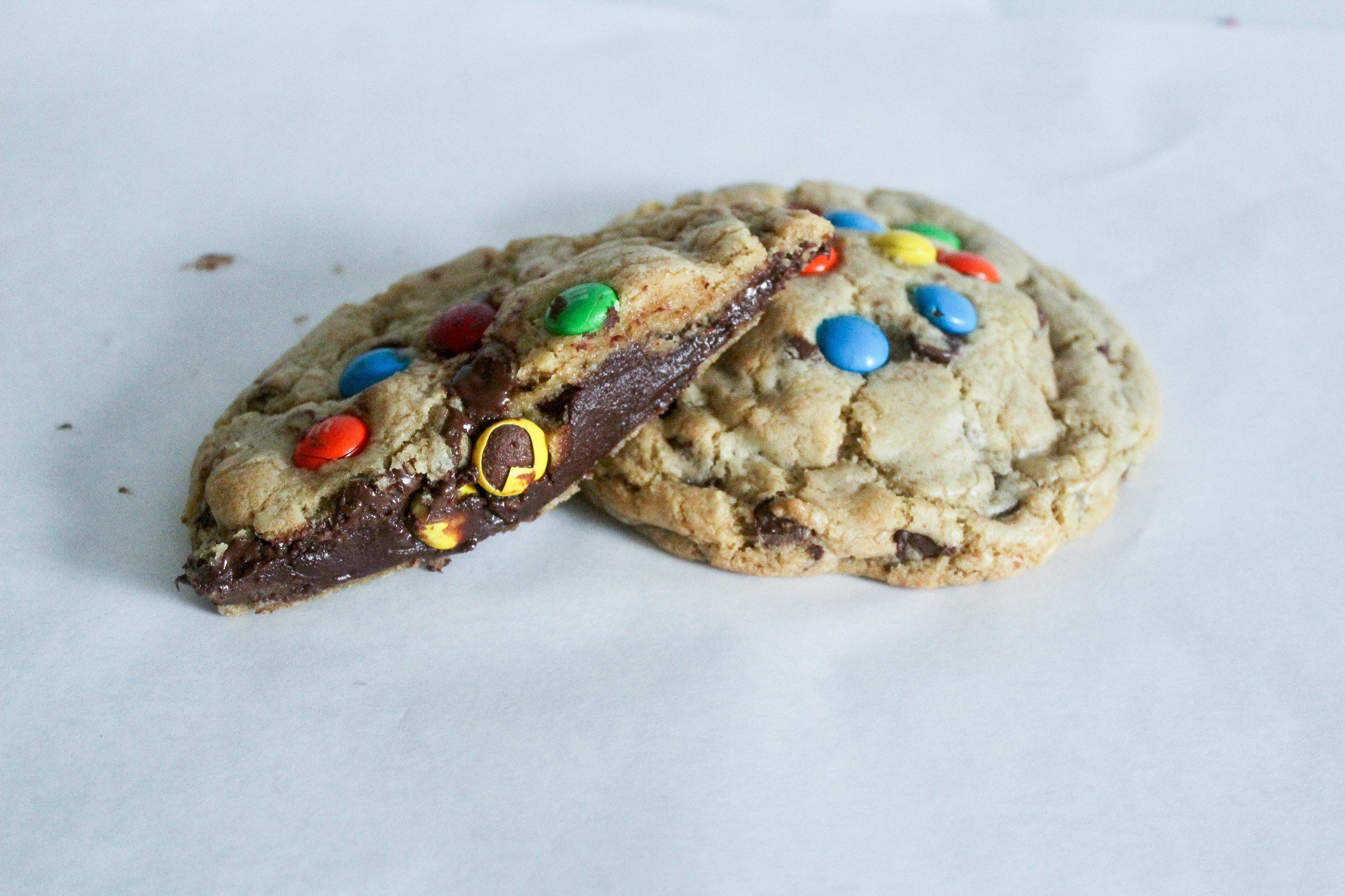 Jumbo Chocolate Ganache Stuffed M&M Cookies Stuffed Cookies Etsy