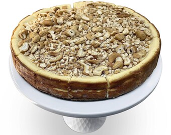 Andy Anand Roasted Cashew Caramel Cheesecake 9" Yummy, Fresh Made in Traditional Way, Amazing-Delicious-Decadent Gourmet Food (2 lbs)