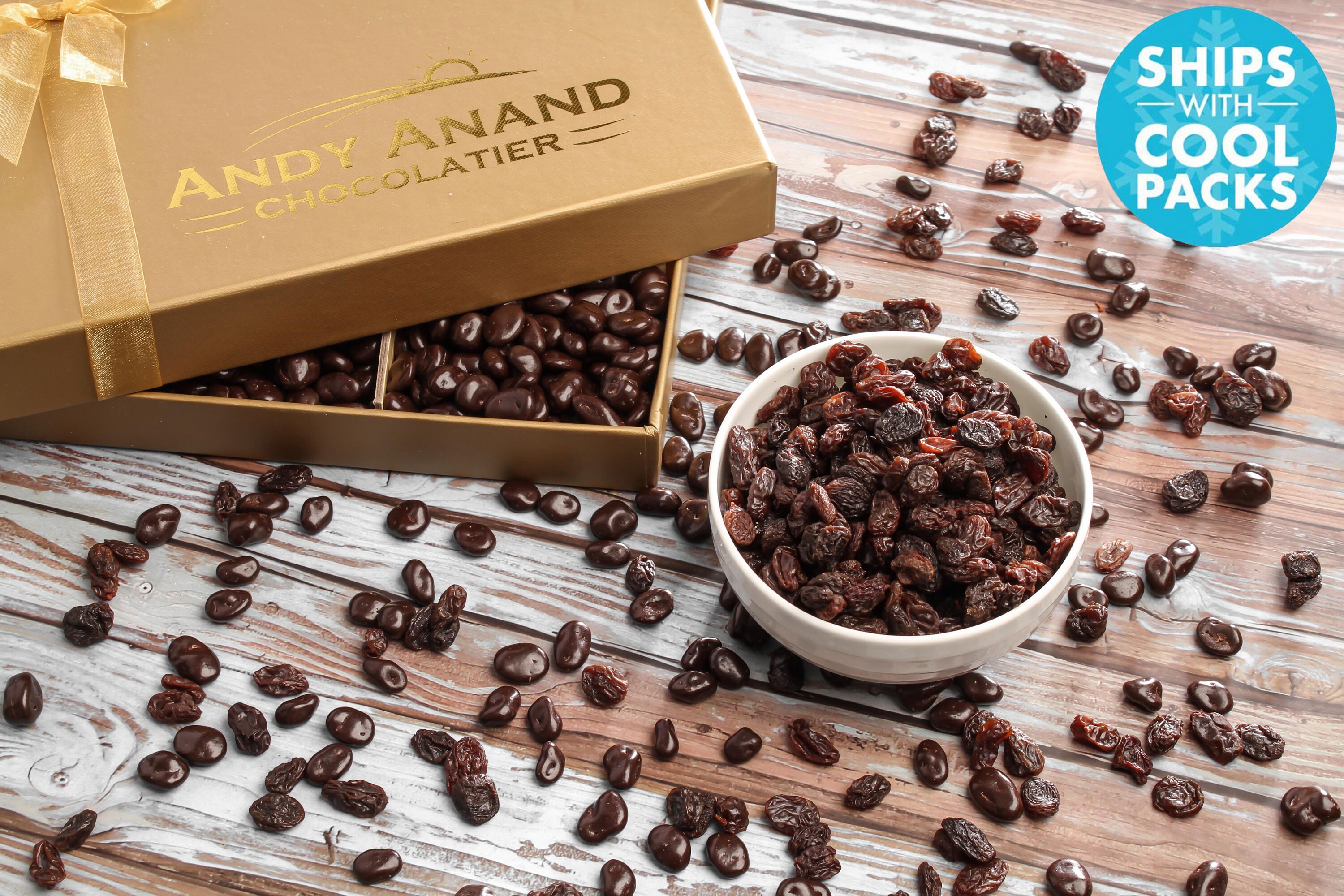 California Milk Chocolate Covered Raisins Gift Box & Greeting Etsy