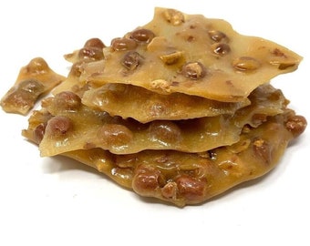 Andy Anand Sweet Sugar Free Peanut Brittle, made the Old Fashioned way, Handmade Vegan Gift Box Delicious, (1 lbs)