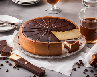 Deliciously Sugar-Free Chocolate Fudge Cheesecake By Andy Anand - The Best Classic Baked Good With Irresistible Taste - 2 Lbs