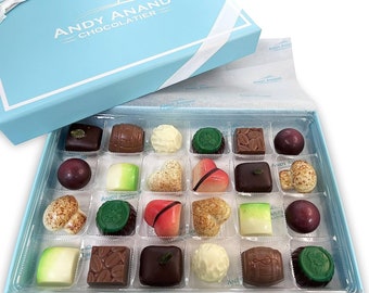 Premium Chef’s Collection Of His Finest Pralines & Truffles By Andy Anand, Delicious-Decadent Gift Boxed (24 Pcs)