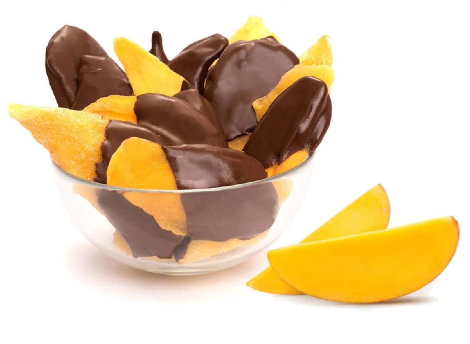 Delicious Belgian Dark Chocolate Mango Slices Half Dipped Etsy