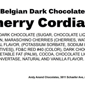 Belgian Dark Chocolate Cherry Cordials 24 Pcs By Andy Anand Delicious, Divine, Delectable Gift Box, Birthday, Valentine Christmas Holiday image 6