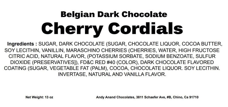 Belgian Dark Chocolate Cherry Cordials 24 Pcs By Andy Anand Delicious, Divine, Delectable Gift Box, Birthday, Valentine Christmas Holiday image 6