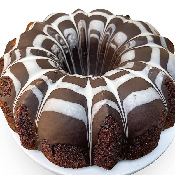 Marble Chocolate Bundt Cake By Andy Anand, Made Fresh, No Preservative Amazing-Delicious-Decadent Gourmet Food Gift Box (3 lbs)