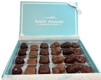 Andy Anand Sugar Free Chocolate Sampler of Finest Caramels, English Toffees & Clusters Gift Boxed (1 lbs)