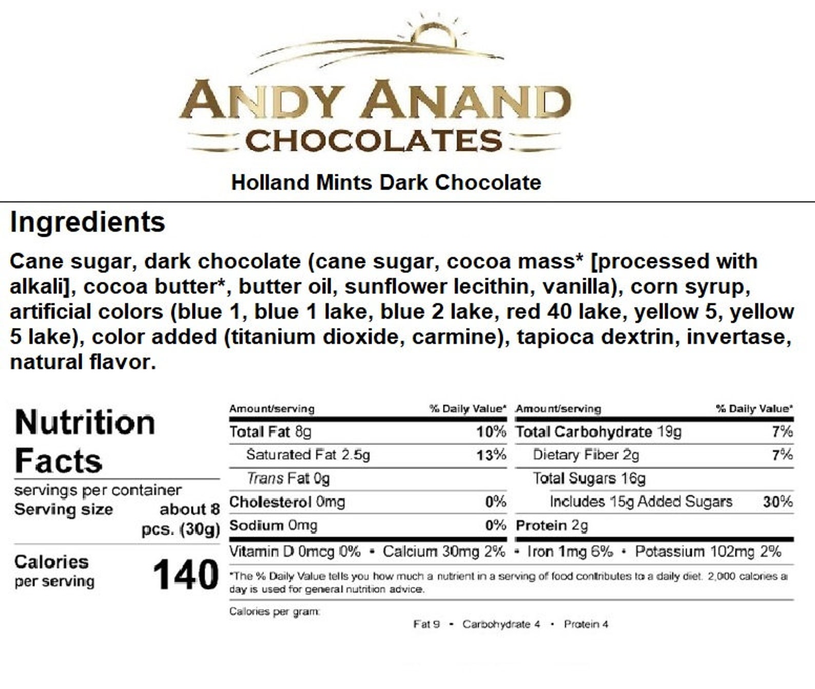 Delicious Holland Mints in Dark Belgian Chocolate & Natural Etsy