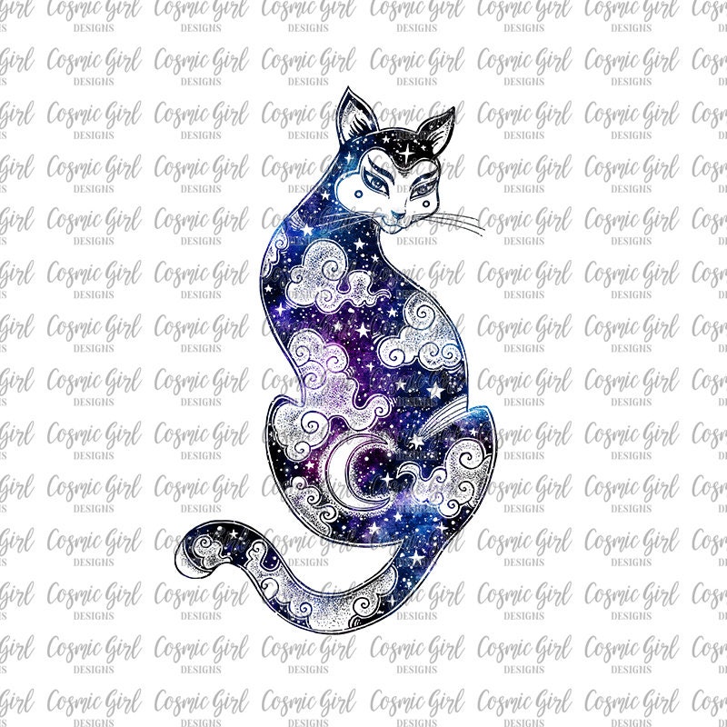 Download Sublimation Designs Download Space Cat Clipart Clip Art Design Etsy