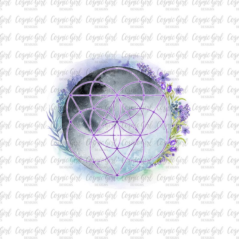 Download Magical moon sublimation design watercolor Moon clipart ...