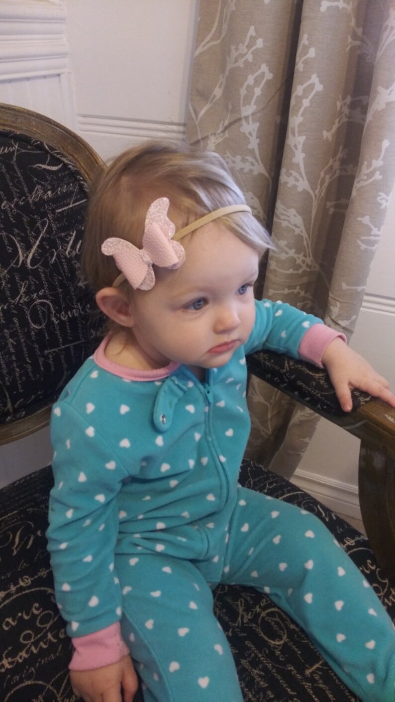 butterfly hair bow on a clip or headband