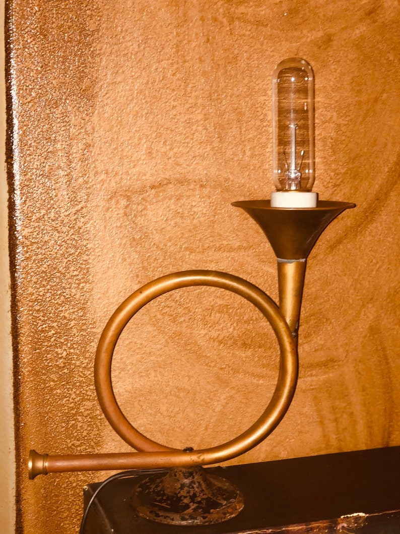 Vintage horn lamp handmade