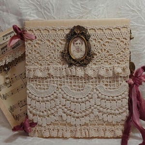 vintage lace junk journal