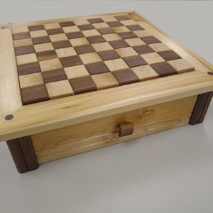 Woodworking Plans Chess Board with drawer Paper plans image 3