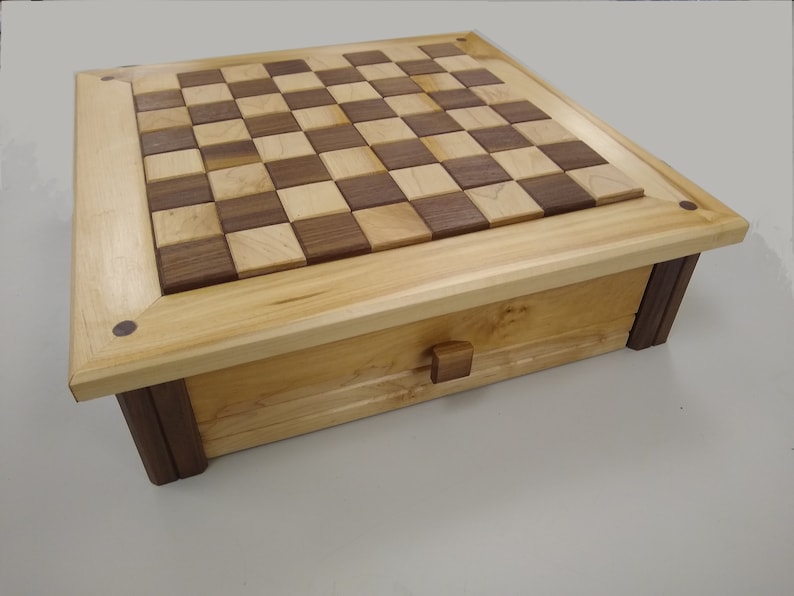 Woodworking Plans Chess Board with drawer Paper plans image 3