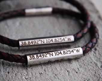 Custom Coordinates Bracelets, Couples  Coordinates Bracelets, Coordinates Bracelets, Coordinate jewelry, Custom Coordinate Anniversary Gifts