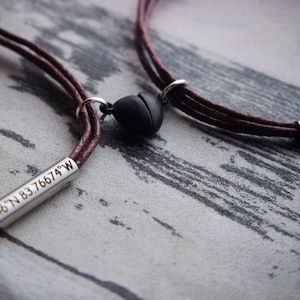 2022 Valentines//Couples bracelets, Couple Magnetic bracelets,  Couple Anniversary bracelet, Anniversary date Gifts, Customize Couples Gifts