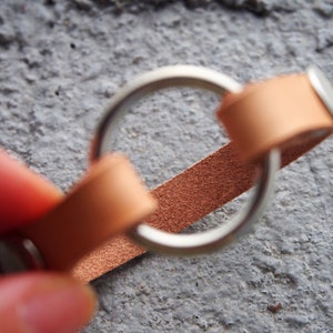 7&quot; Wear a ring, Handmade Real Leather O Ring Bracelet, Replacement O ring Bracelet, Grief bracelet, widow gifts, Wedding Memorial Bracelet