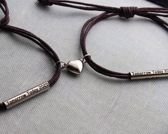 Anniversary Gift Couple Bracelets, Name, Couple Anniversary g, LGBT Couple Bracelet, partner bracelet, 100th anniversary bracelet, Custom