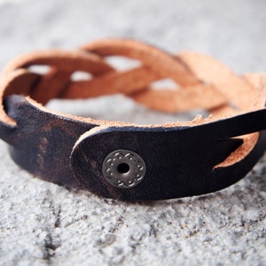Echtes geflochtenes Lederarmband, Kinder Namen geflochtenes Lederarmband, Geschenk für ihn, handgemachtes geflochtenes Lederarmband, Herren-, Damenschmuck