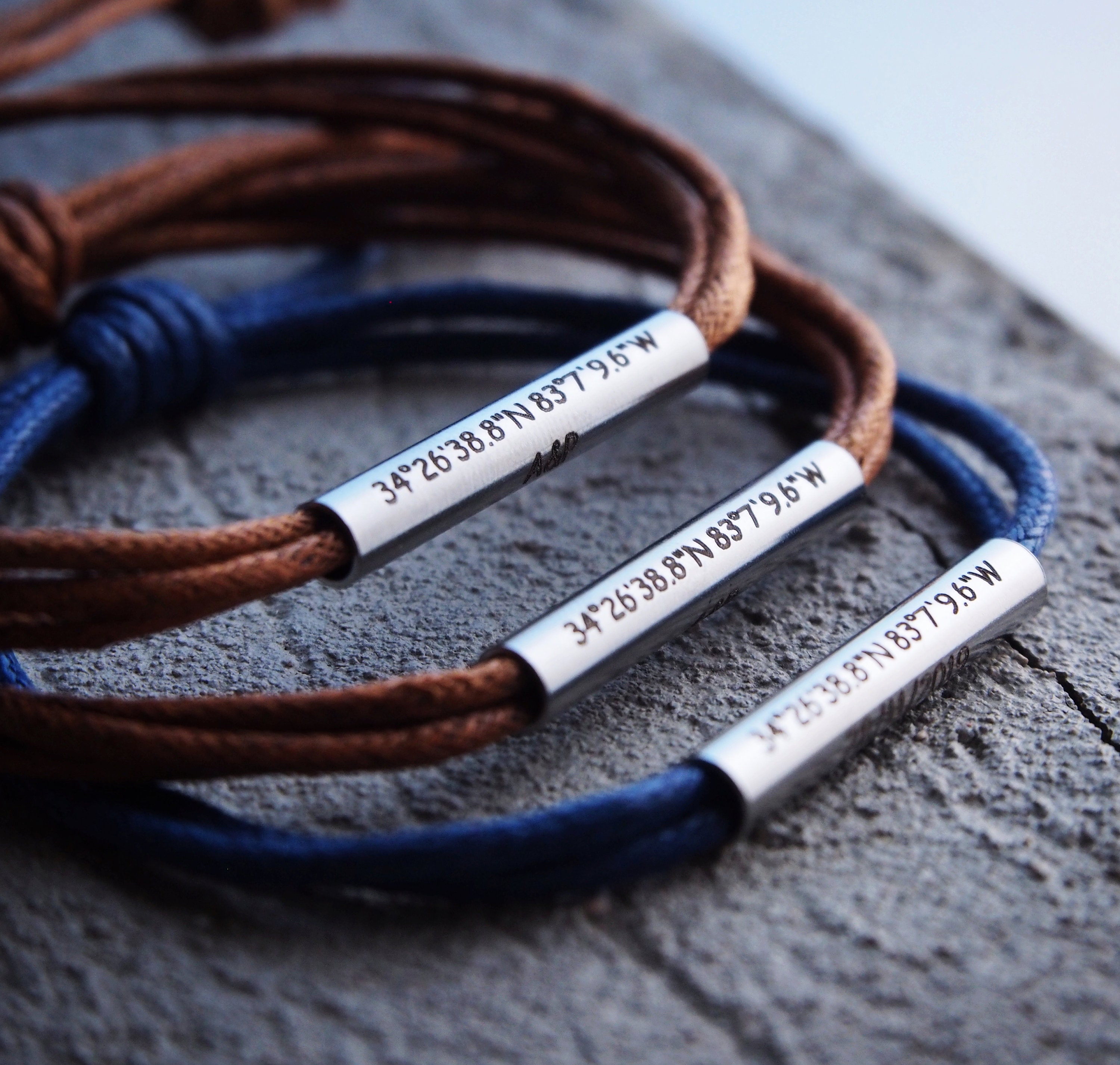 Thru-hiker Gifts, Coordinate Bracelet, Coordinates Jewelry, Backpacker ...