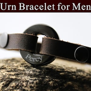 Urn Bracelet for Men, cremation bracelet, ashes bracelet, sympathy gifts, personalized urn bracelet, jewelry, pet, engraved, memorial, dog