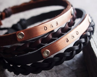 Customized Couples bracelet, couples gifts, Custom bracelet, couples initial bracelet, anniversary bracelet, personalized couples bracelet