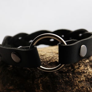 Braided Leather/ Wear the Ring, Replacement O ring bracelet, o ring leather, wedding ring, o ring, custom, handmade, leather, widow gifts