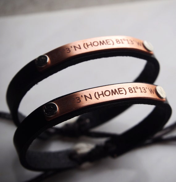 HOME Coordinates Bracelet Couples Coordinate Bracelet His Hers