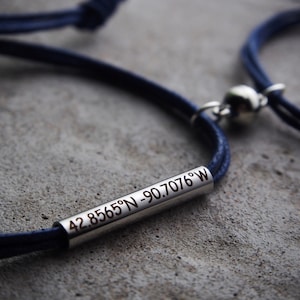 Couples Bracelet Set, Personalized Couples bracelets, magnet bracelets, boyfriend girlfriend, Custom Magnetic Bracelets, Coordinate Bracelet