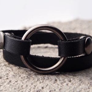 Ring Bracelet Holder, Replacement O ring Bracelet, Real Leather bracelet, custom, engrave, wedding, O ring Bracelet, Widow Bracelet, Gift