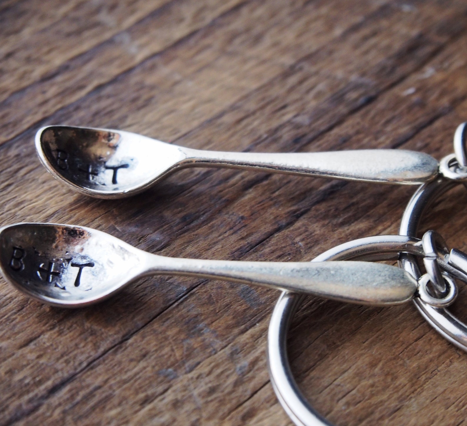Spoon Couples Keychain, Couples Keychains Initial, Boyfriend Girlfriend ...