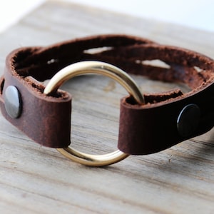6&quot; Braided Leather O ring Holder, wear the ring, o ring bracelet, ring holder bracelet, women, men, personalized gift, widow gift, wear ring