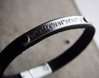 Mens Coordinates Bracelets, Gift for him, Gps Coordinates, Custom bracelets mens, long distance gift, Mens Gifts, Latitude longitude Gifts