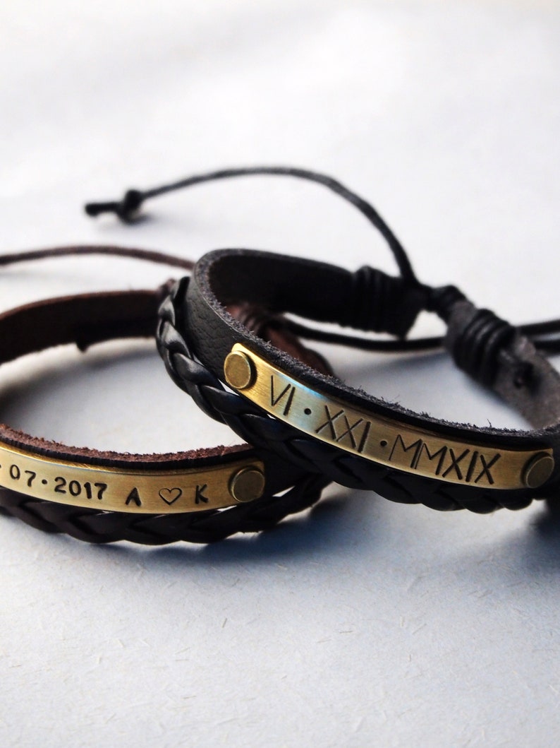 Leather bracelet for boyfriend Clearance