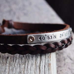 Coordinates bracelet mens, coordinate bracelet, long distance coordinates bracelets, personalized anniversary bracelet for boyfriend gift