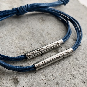 Coordinate Couples bracelet set, men Coordinate Couples bracelet, Coordinate Gifts, his hers, bracelets, personalized Bracelet, Couples Gift