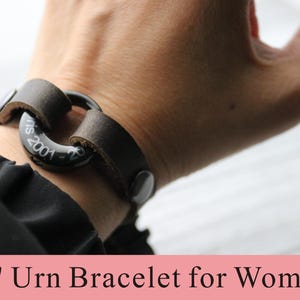 Urn Bracelet for Women 6&quot;, cremation bracelet, ashes bracelet, sympathy gifts, personalized urn bracelet, jewelry, pet, engraved, memorial