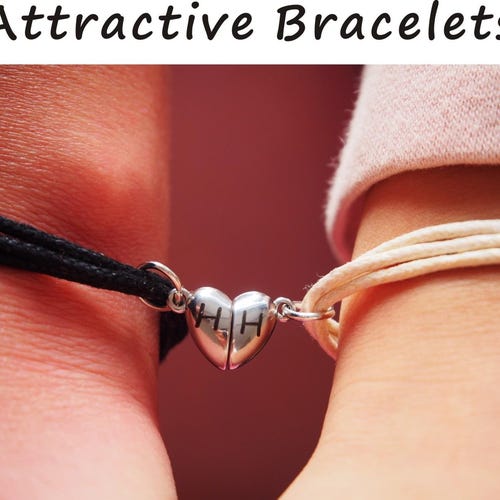 2 Braccialetti Dell'Amicizia In Acciaio E Ceramica – Regolabili, Fatti A Mano Con Motivo Floreale