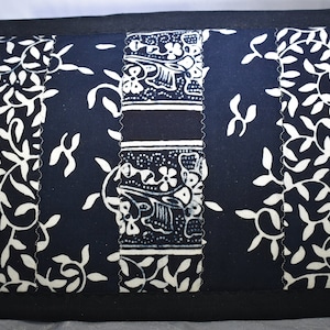 Modern Batik Mug Rug, Washable Candle Rug, Table Topper, Large Quilted Coaster, Candle Mat, Quilted Snack Mat