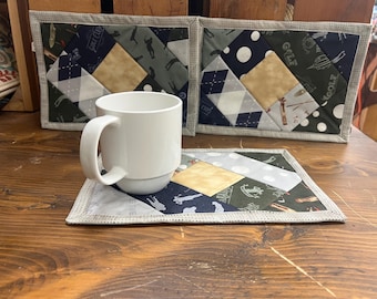 Golf Themed Mug Rug, Candle Mat, Snack Mat
