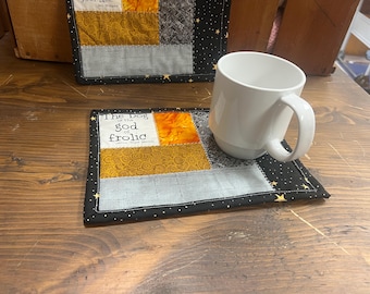 Dog Themed Mug Rug, Candle Mat, Snack Mat
