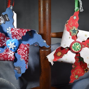 Christmas Pinwheel with Button Center